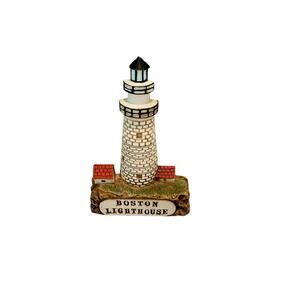 Lefton Boston MA Lighthouse Magnet 10153 Porcelain Refrigerator Souvenir 1995
